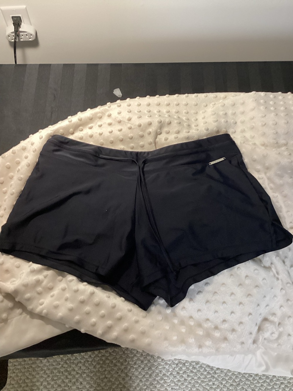 4 for $10 - Zero XPosur Black Swimsuit Shorts Size 10 with Drawstring